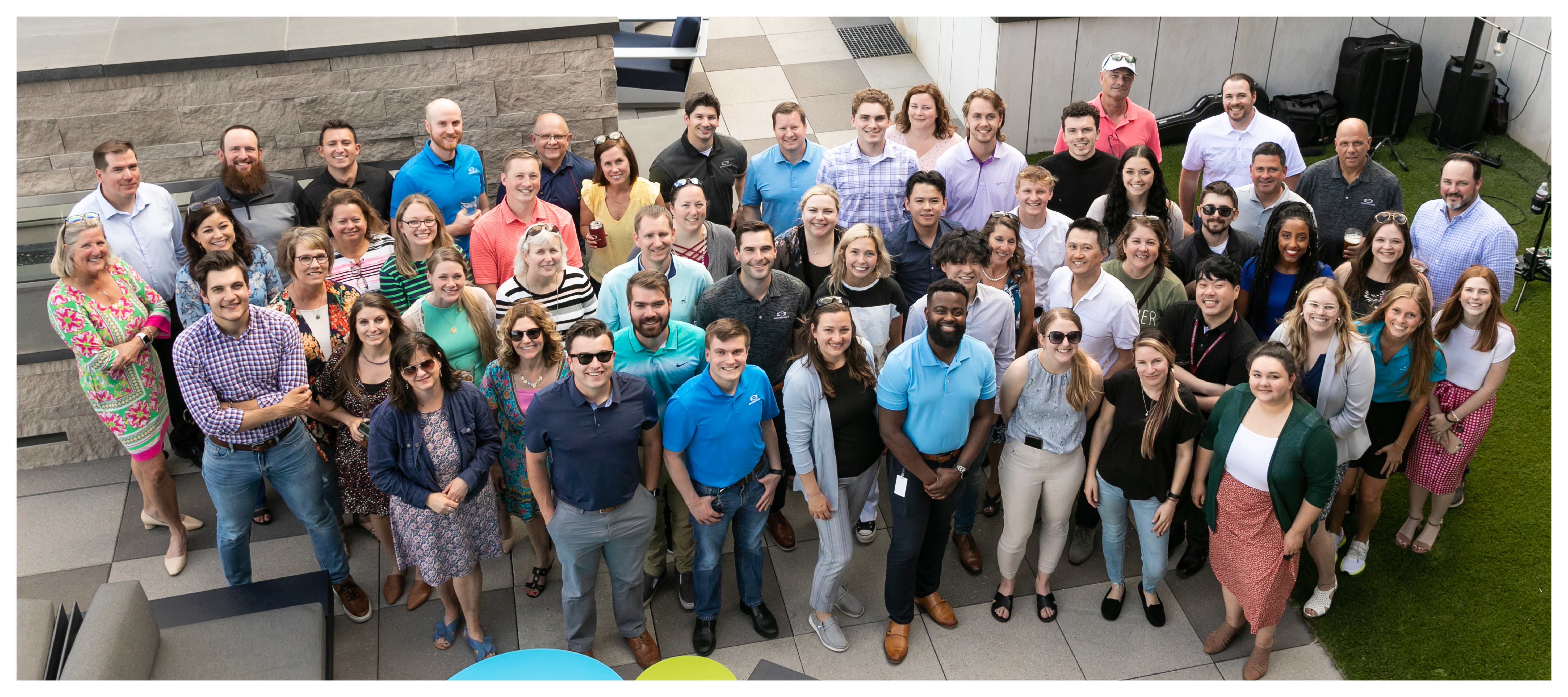 Photo of Discovery Trust Group team at an internal happy hour.